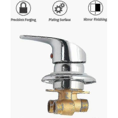 Duschmischer aus Messing mit verchromtem Umstellventil, G12-Anschluss, kompatibel mit Warmwassermischer (1/4)