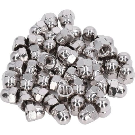 100 Pcs écrou Borgne en Acier Inoxydable,Ecrou,Kit d'accessoires en acier inoxydable,Kit D'assortiment de Capuchons Hexagonaux M3 pour l'entretien et la réparation(316) (1/5)