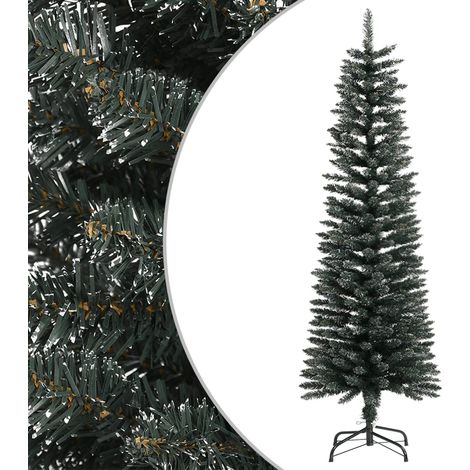 Sapin de Noël artificiel Arbre de Noël Décoration de Fête de Noël mince avec support Vert 150 cm PVC ETJTE322276 (1/5)