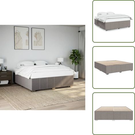 Bettgestell ohne Matratze Taupe 180x200 cm Stoff - Bettgestell - Bettgestelle - Bett - Betten (1/5)