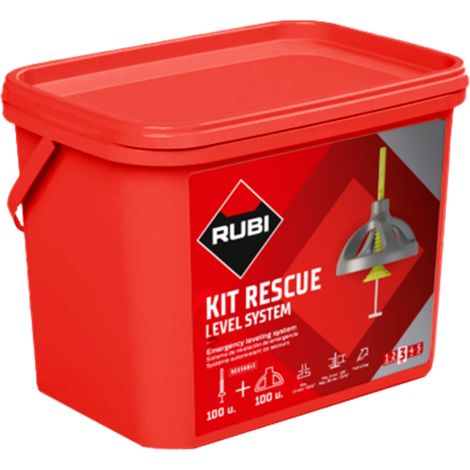 Kit système de nivellement de secours 100 coupelles 100 bases RUBI - 35976