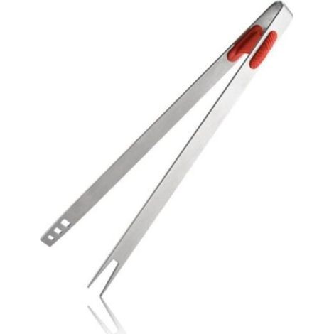 2 pièce Pince Barbecue, Acier Inoxydable 304 Pince Cuisine Silicone, Anti-Brûlure Pince Cuisine Inox, Pince à Fourche à Double Usage, pour à Cuisine, Barbecue, Restaurant (1/4)