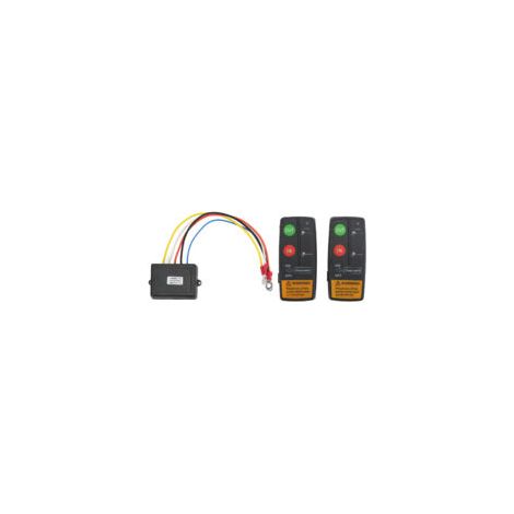 Kit de télécommande de treuil sans fil, portée de 75 pieds, 12V 24V, haute sensibilité universelle pour voiture, ATV et camion.