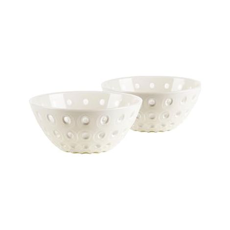 Guzzini - Juego de 2 cuencos 12 cm "Le Murrine" (Perla-Blanco)