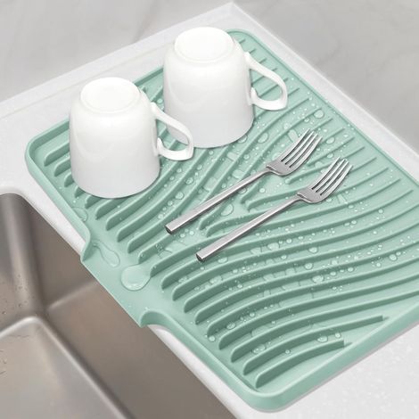 Küchenmatte aus Silikon, Abtropfmatte, grün