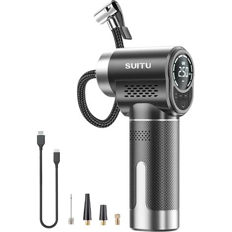 Compresseur d'air pour voiture 12 V (alimenté par batterie), gonfleur de pneus, gonfleur numérique intelligent (1/5)