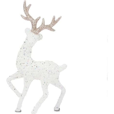 Statue de cerf artificiel de Noël en plastique, mini cerf artificiel pour décoration d'armoire de maison, statue de cerf4 (Figure 1) (1/4)