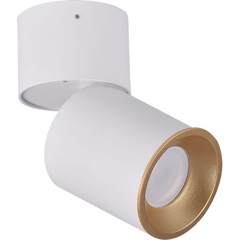 Spot plafonnier orientable GU10 blanc/or ASTRA Polux (1/5)