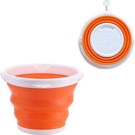 Bucket Pliable - 10 L - PP et TPE - Pour Lavage Auto Intérieur Extérieur Pêche Camping - 1 Pièce (1/5)