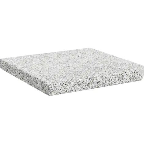 Piastra di peso quadrata per ombrellone 47 x 47 x 4,5 cm stabilità ottimale design moderno in granito grigio 020045908