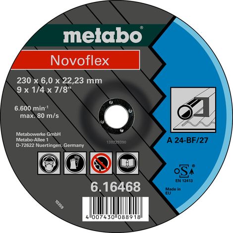 Muelas abrasivas Novoflex 125x6,0x22,2 acero Metabo
