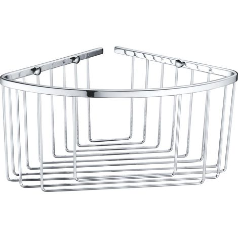 IMEX Portasapone angolare in Acciaio e Ottone con finitura cromata per montaggio ad angolo bagno cucina resistente Imex-ADR001