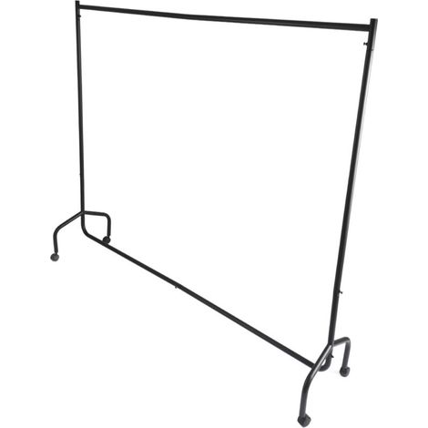 Tringle à vêtements en métal robuste de 6 pieds de long, présentoir à vêtements roulant pour magasin à domicile (1/5)