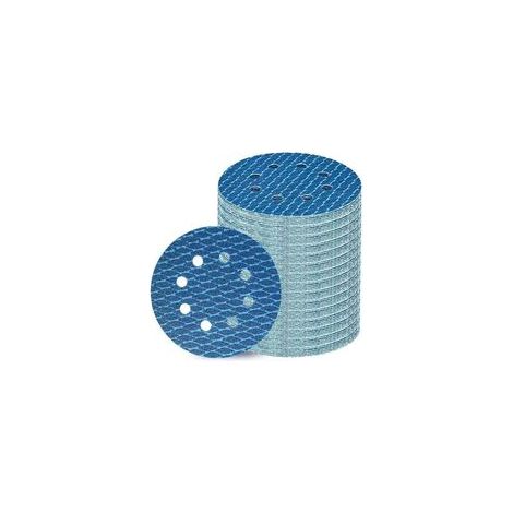 Pack of 80 125 mm Velcro Sandpaper, 100 Grit 8 Holes, Ideal for Sanding Discs 125 mm Velcro and Random Orbital Sanders (1/4)
