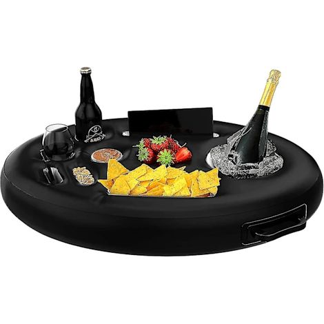 Porte-gobelet flottant pour piscine, étagères flottantes gonflables, plateau de piscine pour fêtes au bord de la piscine et baignoire