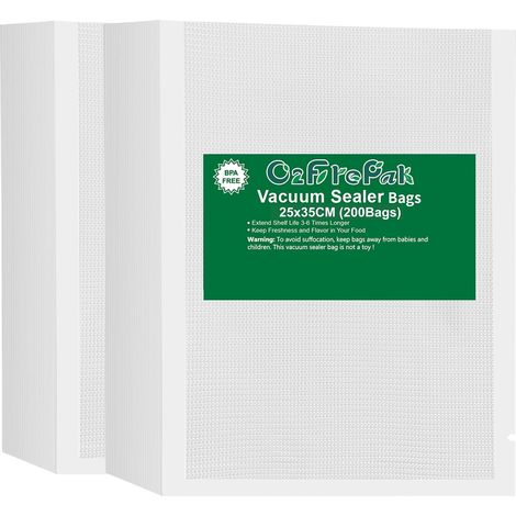200 Sacs Sous Vide Alimentaire 25X35cm Sans BPA LFGB Congélation (1/5)