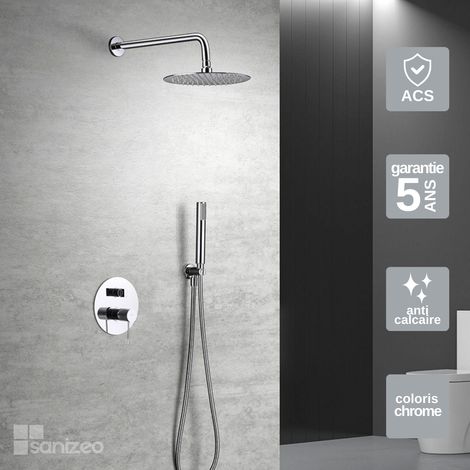 Colonne de Douche Encastrée chromé anti-calcaire - Design Moderne et Économie d'eau - Kit Complet LINE IMEX (1/5)