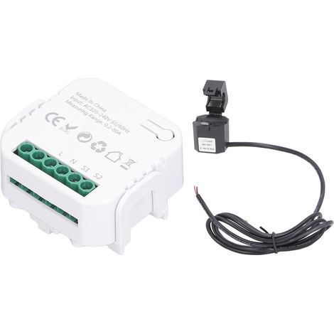 Compteur d'énergie intelligent, moniteur de consommation d'énergie WIFI monophasé 100-240V AC pour Tuya Black PJ-1203 (1/5)