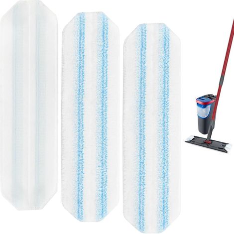 Ensemble de rechange de 3 pièces pour balai plat (compatible avec Vileda/o-cedar H2pro), réutilisable et facile à installer. (1/5)