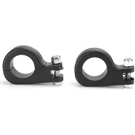Support universel de repose-pieds moto, collier de fixation P en acier 38mm/1,5in, accessoire compatible Honda, montage rapide, noir. (1/3)
