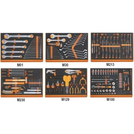 Beta 5988VU/M Assortiment à usage universel en thermoformé souple 214 Pcs.