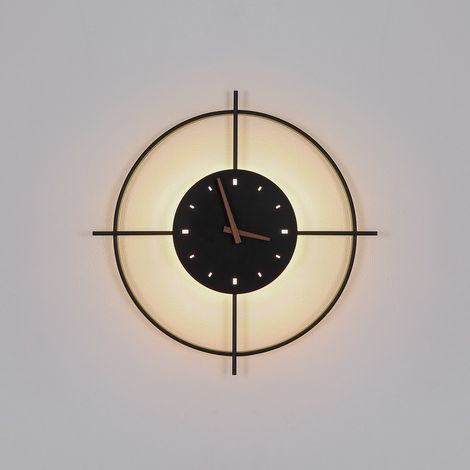 [GEBRAUCHT] B-Ware Wandlampe Wandleuchte Led Uhr Sussy Schwarz Hersteller Marke Metall Acryl
