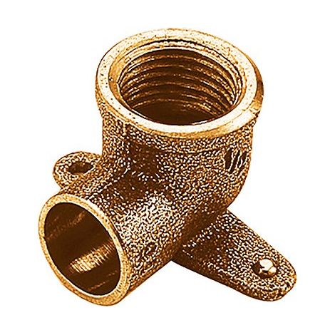Raccordo curvo flangiato bronzo 3/4" x 22 a saldare femmina FRABO