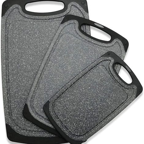Lot de 3 planches à découper – ustensiles de cuisine – planches en plastique noir