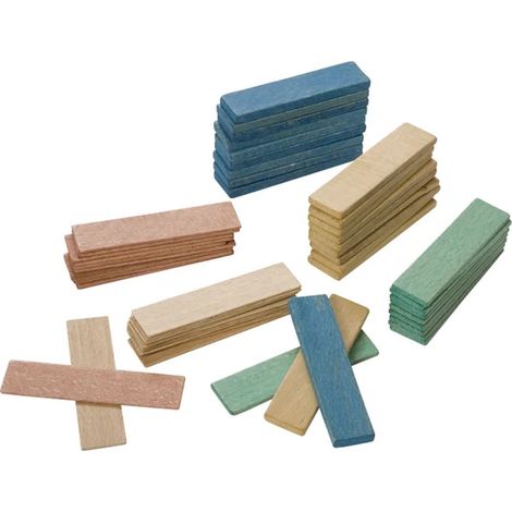 Forestea – Lot de 50 cales en bois – Plusieurs épaisseurs pour pose terrasse – Matériau durable pour immobilisation stable – Compatible revêtements sol (1/2)