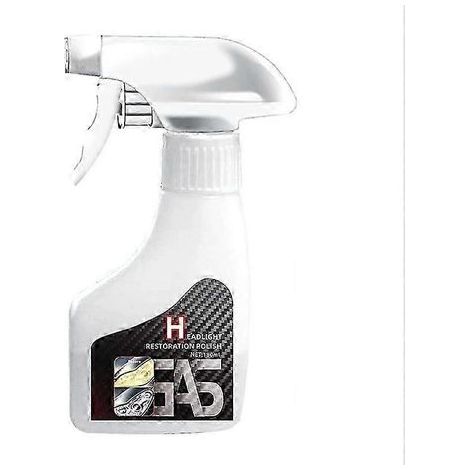 Kit de polissage et de restauration de phares 180 ml - Nettoyant anti-jaunissement sans ponçage pour lentilles en plastique ternies et rayées R (1/5)