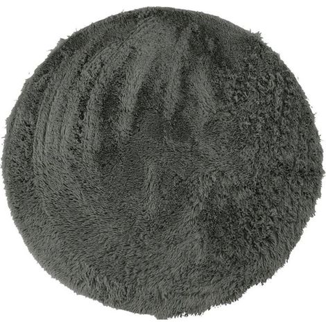 NEO YOGA - Tapis lavable à base fine et souple extra doux gris foncé diam.160