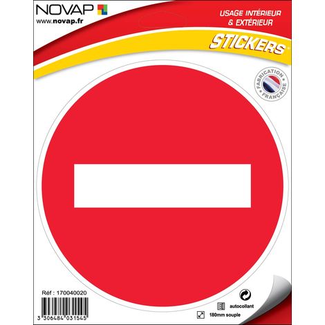 Panneau Sens interdit - Vinyle adhésif Ø180mm - 4031545