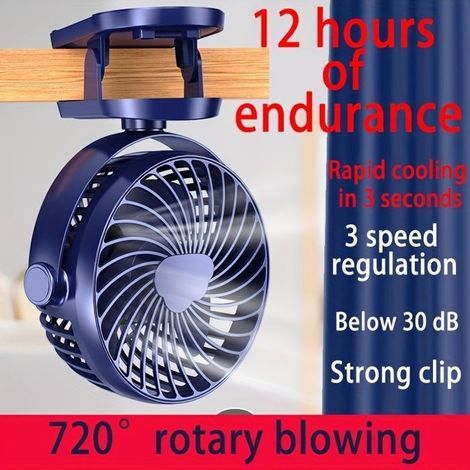 1 tragbarer Mini-Ventilator, USB-Ladefunktion, eine Ladung/12 Stunden Nutzung (1/4)