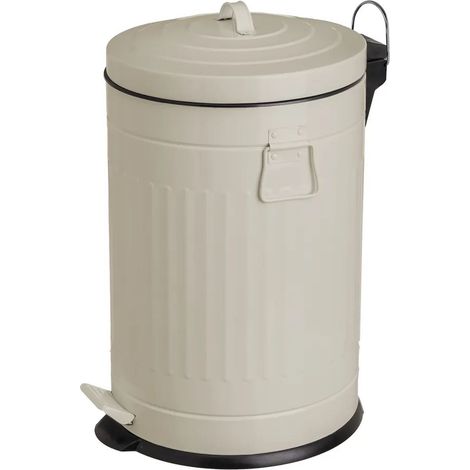 Cestino retrò da 20 litri, beige (1/5)