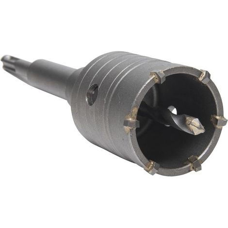 Scie à Cloche Trépan Béton 50mm avec Adaptateur Plus 110 mm + Foret hélicoïdal + Vis de positionnement, Pour Brique Béton Ciment Pierre Ouvertures de Climatisation (1/5)