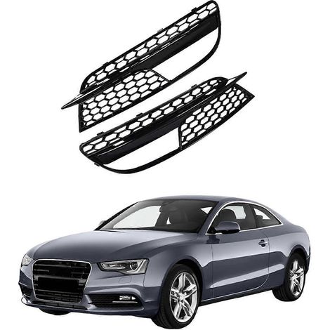 1 paire de grilles de protection pour feux antibrouillard avant de pare-chocs de voiture pour Audi A5 2012-2015 (1/5)