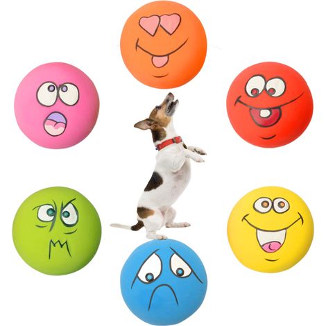 Latexspielzeug für Hunde (für kleine und mittelgroße Hunde und Haustiere, 6er-Packung)