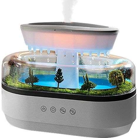 Diffuseur D'Huiles Essentielles - Diffuseur De Parfum D'Ambiance En Forme De Goutte De Pluie,Humidificateur En Forme De,Pour Salon, Salle D'Étude, Bureau, Dortoir, Méditation (1/5)