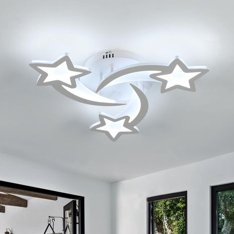 1 Plafonnier LED 40W Acrylique Métal Blanc Froid 6500K Pour Chambre Salon (1/5)