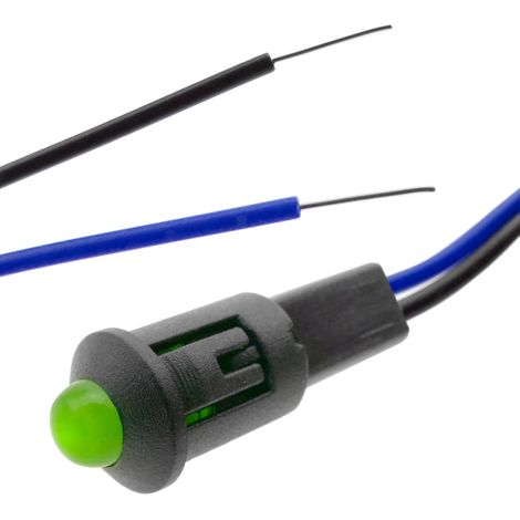 BeMatik - Lampe voyant LED 8mm 230VAC Pilote de couleur vert (1/3)