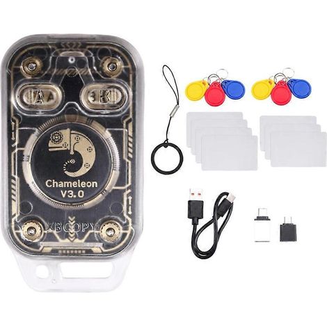 Émulateur de lecteur de puces RFID Chameleon V3.0 + 7 cartes CUID / 6 porte-clés UID 125K 13,56 MHz, copieur d'étiquettes IC d'identification NFC, lecteur/graveur (1/5)