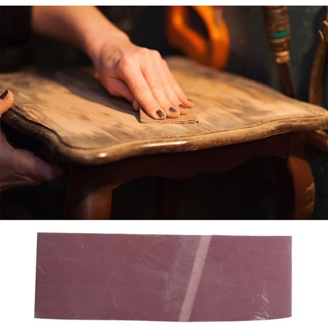10 bandes abrasives en oxyde d'aluminium 610 x 100 mm pour le ponçage de meubles en bois et de quincaillerie (grain 180) (1/5)