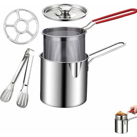 Friteuse multifonction en acier inoxydable 304 avec panier à tamis (C) (1/5)