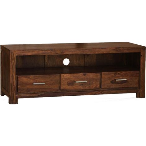 Mobile TV Sheesham marrone Laccato 148x50x55 cm (BxTxH) montato METRO LIFE 129 (1/4)