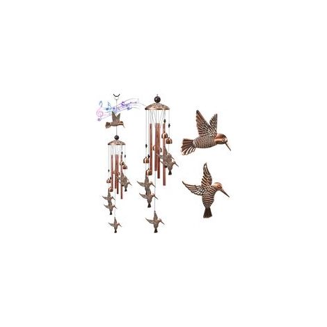 Carillon éolien, carillons éoliens d'oiseau rétro artisanat ensemble bricolage Kits de carillon éolien pour jardin patio arrière-cour décor à la maison