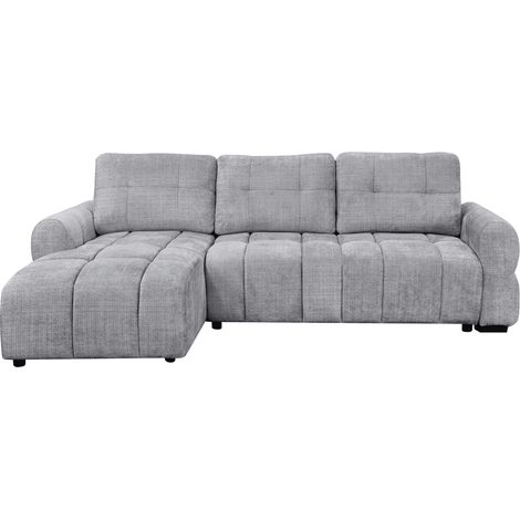 Canape dangle convertible avec coffre en velours chine gris (1/5)