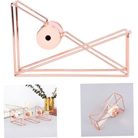 JSSEVN - Tape dispenser, wrought iron tape cutter, attractive metal desktop tape holder, mini dispenser (1/4)
