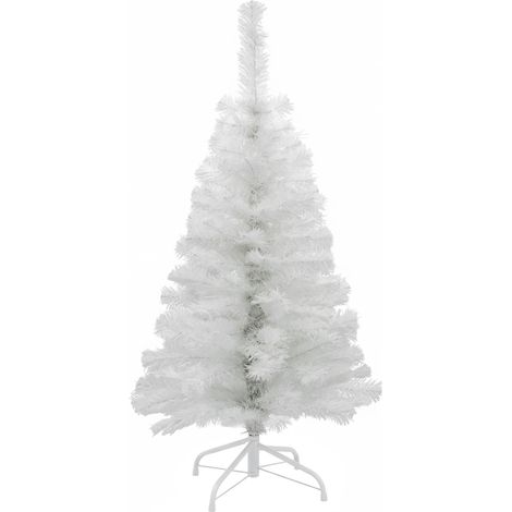 Künstlicher Weihnachtsbaum - 120 cm / weiß - Kunst Tannenbaum Christbaum inklusive Baumständer