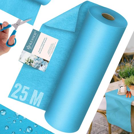 KESSER® Runner da Tavola in Pile Moderno 30cm x 25m  Decorazione da Tavola  Runner da Tavola Lavabile, Idrorepellente e Resistente alle Intemperie - Blu