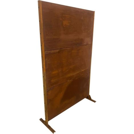 XXL Sichtschutz-Element Metall Gartenzaun 190x120 cm Sichtschutzwand Edelrost (1/2)